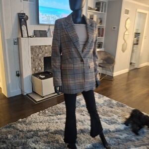 Forever 21 Brown Plaid Blazer